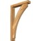 Ekena Millwork Thorton Block Rough Sawn Bracket w/ Offset Brace, Western Red Cedar, 4"W x 20"D x 32"H BKT0402X20X32THR05RWR - alternate 1